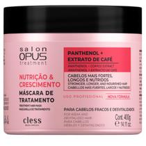 Máscara Nutrição e Crescimento Salon Opus 400ml Cless fortalece cabelos fracos reduz queda e estimula fios