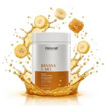 Máscara Nutrição Intensa Banana e Mel Prohair 1kg Efeito Teia Cabelos Macios Brilhosos Profunda Reconstrução Capilar Manteiga de Cupuaçu Profissional