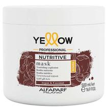 Máscara Nutritive Yellow Argan 500ml Alfaparf Nutrição Hidratação Brilho e Força para Cabelos