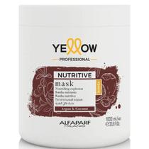 Máscara Nutritive Yellow Argan &amp Coconut 1 Litro Alfaparf Nutrição Hidratação Brilho e Força para Cabelos