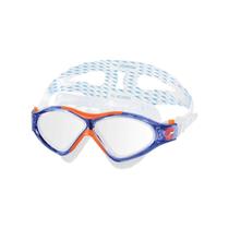 Máscara Óculos Natação Ômega Speedo Com Proteção Uv E Anti-Fog - Azul / Cristal