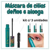 MASCARA P/ CILIOS RUBY ROSE TROPICO DEFINE E ALONGA 5ML kit com 3 unidades