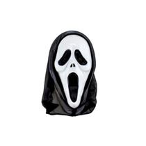 Máscara Pânico de Plástico P/ Festa Halloween C/ Capuz