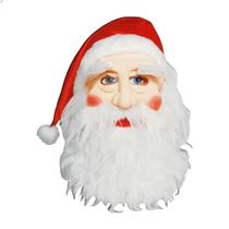 Máscara Papai Noel Latex Rosto Inteiro Com Gorro e Barba Natal Fantasia Cosplay Máscara Papai Noel Latex Rosto Inteiro Com Gorro e Barba Natal Fantasia Cosplay