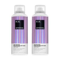 Máscara para cabelos secos IGK Antisocial Leave-in Overnight 150mL x2