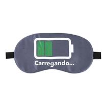 Máscara para dormir com gel Térmico Plantina Carregando Cinza Confortável para Rinite