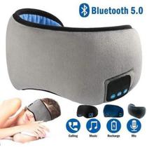 Mascara Para Dormir Tapa Olho Com Fone De Ouvido Bluetooth Cor Cinza - Midy