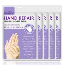 Máscara para mãos, luva hidratante, pacote com 5 unidades, Hand Repair Purple
