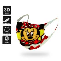 Máscara Para Meninas Lavável Neoprene Minnie Mouse 1un