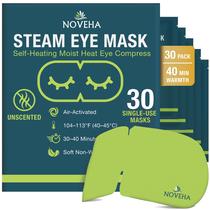 Máscara para os olhos NOVEHA autoaquecida com vapor, 30 unidades, sem fragrância Máscara para os olhos NOVEHA autoaquecida com vapor, 30 unidades, sem fragrância