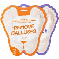 Máscara para peeling de pés LANBENA Lavender + Vitamina C 2 pares