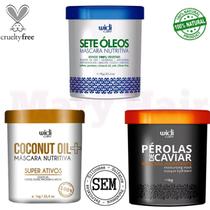 Máscara Perola de Caviar 1kg + Másc. Sete Óleos 1kg + Másc. Coconut Oil 1kg - Widi Care