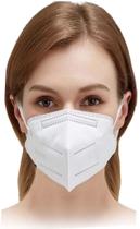 Mascara Pff2 Descartavel Kn95 Proteção Facial Respiratória 5 Camadas Hospitalar Clip Nasal Branca 95% De Filtragem