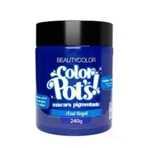 Máscara Pigmentante Color Pots Azul Royal Beauty Color 240G