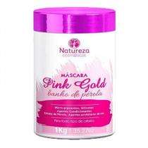 Máscara Pink Gold Banho De Pérola 1Kg Natureza Cosméticos