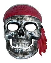 Máscara Pirata Caveira Fantasia Halloween Festa Bandana Fest
