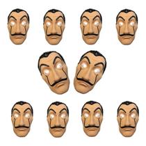 Máscara Plástica Salvador Dali La Casa De Papel - Kit Com 10