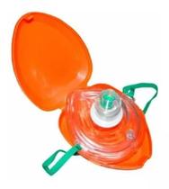 Máscara Pocket Rcp Em Estojo Com Entrada Para O2 Máscara Pocket Rcp Em Estojo Com Entrada Para O2