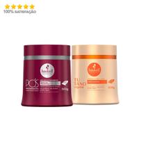 Máscara Pós Progressiva Tratamento Pós Química 500g + Máscara Tutano Haskell