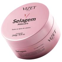 Máscara Pós Progressiva Vizet 240g Selagem Térmica, Hidratação e Brilho Intenso
