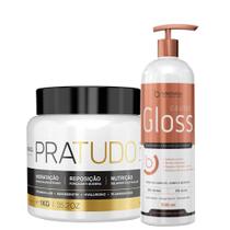 Máscara Pratudo 1Kg Capilar Cauter Gloss 500ml Espelhamento