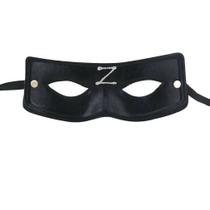 Máscara preta Zorro Half Face Plastic Fantasia Festa de Halloween