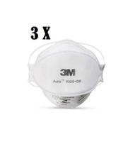 Máscara proteção eficaz aura 9320+br 3m s/ válvula kit 3 pç