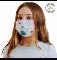Máscara proteção tripla infantil SPK Bolinhas (caixa)