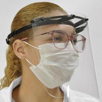 Máscara Protetora Facial Face Shield em polietileno atóxico em PET cristal