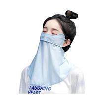 Máscara Protetora Solar Feminina De Verão Anti-UV Em Seda Gelada Para Exterior, Secagem Rápida,