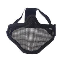 Máscara Protetora Tática De Meia Face Com Duplo Cinto Em Malha Metálica Para Caça, Paintball E Máscara Protetora Tática De Meia Face Com Duplo Cinto Em Malha Metálica Para Caça, Paintball E