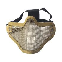 Máscara Protetora Tática De Meia Face Com Duplo Cinto Em Malha Metálica Para Caça, Paintball E