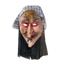 Máscara Realista Bruxa Loira Sorrindo Halloween Assustador