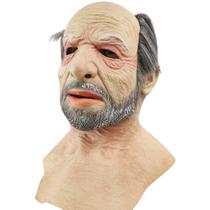 Mascara Realista Velho Latex Idoso 3D Hallowen Festa Fantasia Realistica Humana Susto Trolagem Pegadinha Evento Cosplay Engraçado
