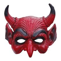 Máscara Red Devil PU Half Face Halloween Cosplay Prop Máscara Red Devil PU Half Face Halloween Cosplay Prop