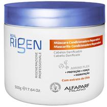 Máscara Reparadora Alfaparf Real Rigen 250ml Nutrição e Restauração para Cabelos Danificados e Químicos