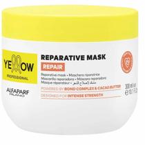 Máscara Reparadora Yellow Repair 300ml Alfaparf com Bond Complex e Manteiga de Cacau para Cabelos Danificados