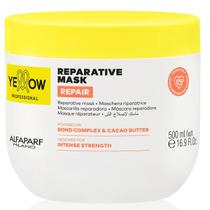 Máscara Reparadora Yellow Repair 500ml Alfaparf com Bond Complex e Manteiga de Cacau para Cabelos Danificados