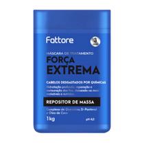 Máscara Repositor de Massa Força Extrema Fattore 1kg Para Cabelos Desgastados Por Químicas