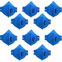 Máscara Respirador Descartável Válvula Azul Alliance 10 Unid