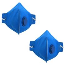 Máscara Respirador Descartável Válvula Azul Alliance 2 Unid