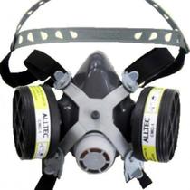 Máscara respirador facial com 2 filtros combinado vapores e gases Epi - Alltec