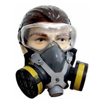 Mascara Respirador Facial Com 2 Filtros Para Gases Ácidos Mascara Respirador Facial Com 2 Filtros Para Gases Ácidos