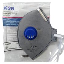 MÁSCARA RESPIRADOR KSN 2002 CO CINZA ( Kit 10 pç) PFF2 VO