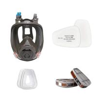 Máscara Respiratória 6800 Com 3 Interfaces, Filtro De Algodão 6001 SJL 5N11, Caixa De Filtro 501 Máscara Respiratória 6800 Com 3 Interfaces, Filtro De Algodão 6001 SJL 5N11, Caixa De Filtro 501