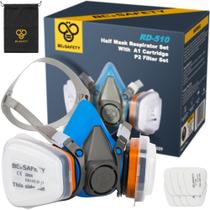 Máscara respiratória BEESAFETY RD-510 A1 Filtros de vapor P2 para poeira Máscara respiratória BEESAFETY RD-510 A1 Filtros de vapor P2 para poeira