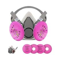 Máscara Respiratória De Meio Rosto 6200 Com Conjunto De Filtros À Prova De Poeira 501 Para Trabalho Máscara Respiratória De Meio Rosto 6200 Com Conjunto De Filtros À Prova De Poeira 501 Para Trabalho
