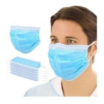 Mascara respiratoria descartavel tripla camada c/clip nasal cx. c/50 pçs Mascara respiratoria descartavel tripla camada c/clip nasal cx. c/50 pçs