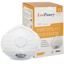 Máscara respiratória LotFancy NIOSH N95 15PCS com válvula respiratória