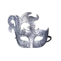Máscara Retro Party Silver Plastic Half Face Halloween Cosplay